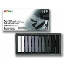 Pasteles Tiza Mungyo X 12 Tonos De Gris Mp Tu-libreria