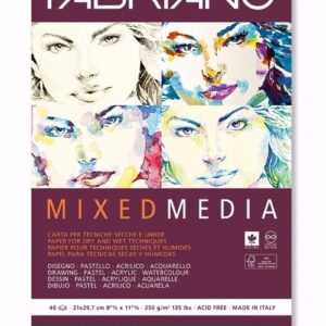 Fabriano Block Mixed Media 29.7 X 42 Cm 250 Grs. 40 Hojas