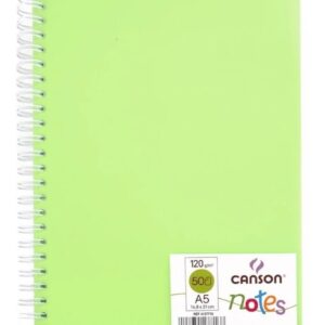 Cuaderno Canson Notes A5 148 X 210 Mm 120 Grs 50 Hjs Verde