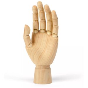Mano Articulada Madera Niño Izquierda 20 Cm