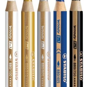 Lapices Stabilo Woody 3 En 1 Set Basico X 5 Colores