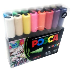 Uni Posca Marcador Pc-5m Set X 16 Colores Definidos