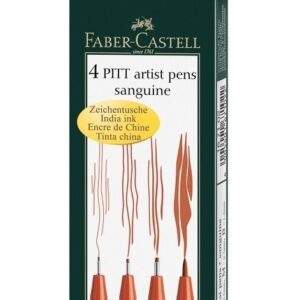 Marcadores Pitt Artist Sanguineo Set X 4 Faber Castell