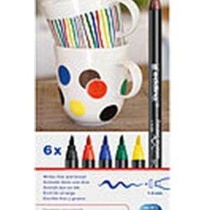 Marcadores Edding 4200 Porcelana Punta Pincel X 6 Col Surt
