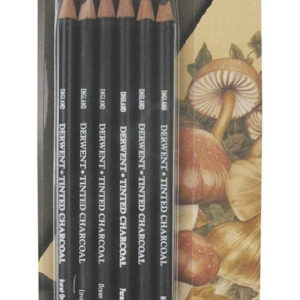 Lapices Derwent Tinted Charcoal X 6 Unidades