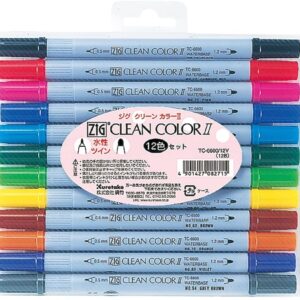 Marcadores Kuretake Zig Clean Color Doble Punta X 12 Uni