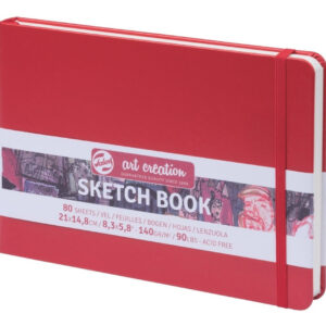 Sketch Cuaderno Apaisado Art Rojo 21 X 14.8 Cm 140 Grs