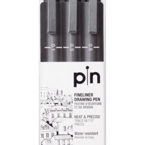 Uni Pin 200 Black Tinta Pigmentada X 3 Unidades A