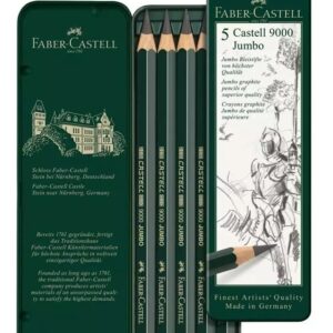 Faber-castell Lapiz Grafito Castell 9000 Jumbo X 5 Unidades