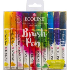 Marcadores Ecoline Brush Pen Ilustrador Estuche X 10 Colores