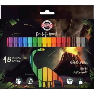 Marcadores Koh-i-noor Escolar Dino X 18 Unidades