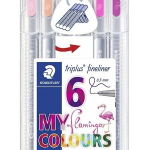 Marcadores Staedtler Triplus 334 0.3 Mm X 6 Colores Flamingo