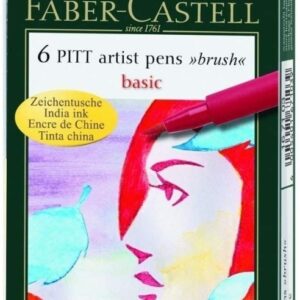 Marcadores Pitt Artist Brush Basic Set X 6 Faber Castell