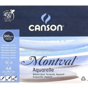 Album Canson Montval 300 Grs Grano Fino 29.7x 21 Cm A4