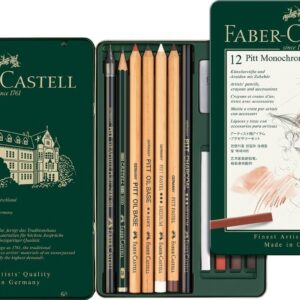 Faber Castell Set Pitt Monochrome X 12 Piezas