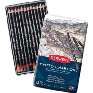 Lapices Derwent Tinted Charcoal X 12 Unidades Tu-libreria