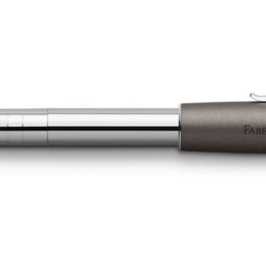 Lapicera Roller Faber Castell Loom Gris Metalico