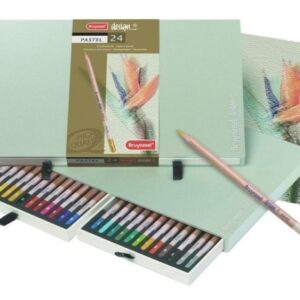 Lapices Tiza Al Pastel Bruynzeel X 24 Caja De Madera