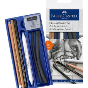 Set Faber Castell Charcoal Carbonilla De 7 Piezas