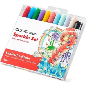 Marcadores Copic Ciao X 10 Sparkle Doble Punta + 2 Multiline