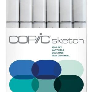 Marcadores Copic Sketch X 6 Mar Y Cielo