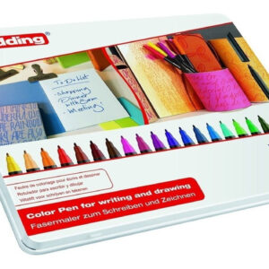 Edding Marcadores 1200 X 20 Unidades Caja De Metal