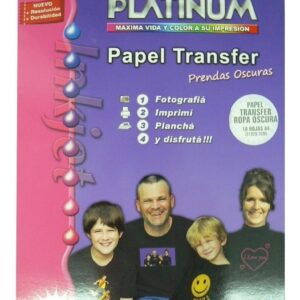 Papel Platinum Transfer Carta X 5 Hjs (ropa Oscura)