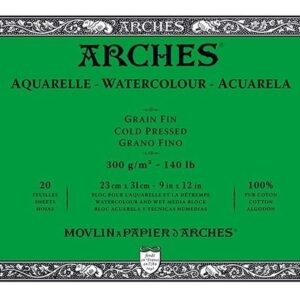 Canson Arches Block Acuarela 23x31 Cm 20 Hs 300 Grs Fino