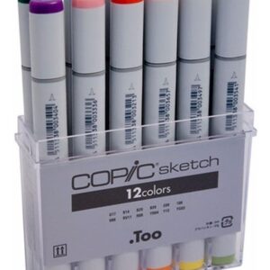 Marcadores Copic Sketch X 12 Doble Punta