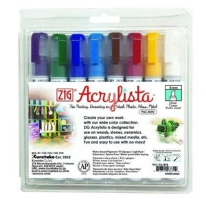 Marcadores Acrylista Kuretake 6 Mm Basic X 8 Unidades