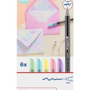 Edding Pastel Marcador 1200 X 6 Colores