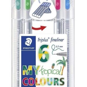 Marcadores Staedtler Triplus 334 0.3 Mm X 6 Colores Tropical