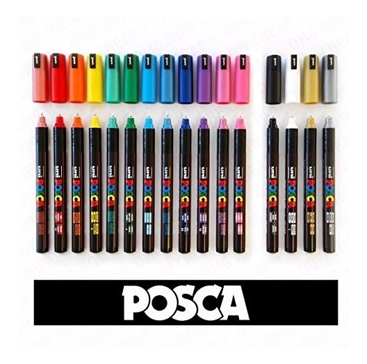 Marcadores Posca PC-1M metal 4 colores - Abacus Online