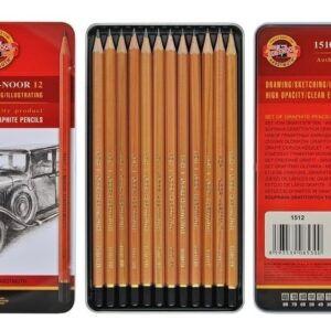 Lapices Grafito X 12 Koh-i-noor 2h-8b Caja Metal