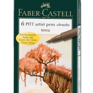Marcadores Pitt Artist Brush Terra Set X 6 Faber Castell