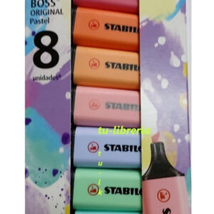 Resaltador Stabilo Boss Set Pastel Otoño X 8 Unidades