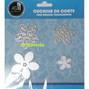 Scrapbooking Troqueles Flores 4 Pieza Cuchillas