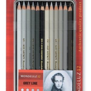 Lapices Koh-i-noor Mondeluz X 12 Gama De Grises Acuarelables