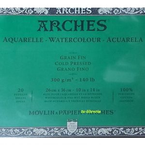 Canson Arches Block Acuarela 26x36 Cm 20 Hs 300 Grs Fino