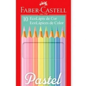 Lápices Colores Pastel Faber Castell Eco X 10 Unidades