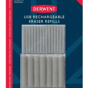 Repuestos Goma Derwent Recargable Usb 15 Comunes + 15 Minis