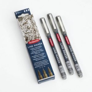 Derwent Set Microfibras Permanentes Color Gris X 3 Unidades