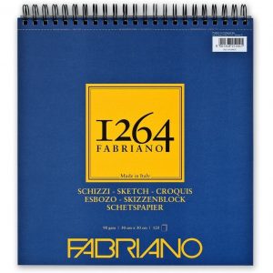Block Fabriano 1264 Sketch 30 X 30 Cm Anillado 90 Gr 120 Hjs