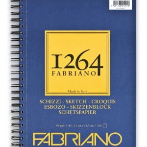 Block Fabriano 1264 Sketch A4 Anillado 90 Grs 120 Hjs
