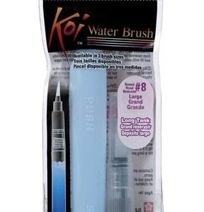 Pincel Waterbrush Largo Redondo 8 Tanque Grande Sakura Koi