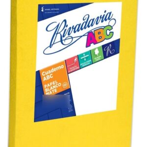 Cuaderno Rivadavia Abc Rayado Amarillo X 50 Hojas 19x23.5 Cm