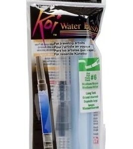 Pincel Waterbrush Mediano Plana 6 Tanque Largo Sakura Koi