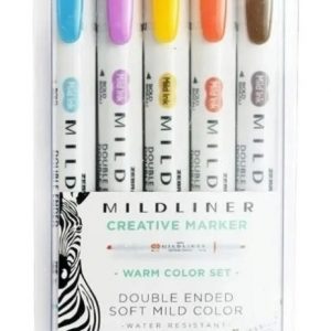 Marcadores Zebra Mildliner Doble Punta X 5 Set Calido