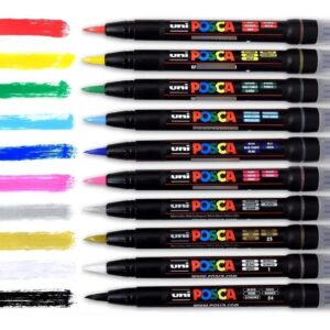 Marcadores Posca Uni Pcf-350 X 10 Unidades Brush