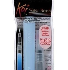 Pincel Waterbrush Sakura Koi Mediano Redondo 6 Tanque Largo